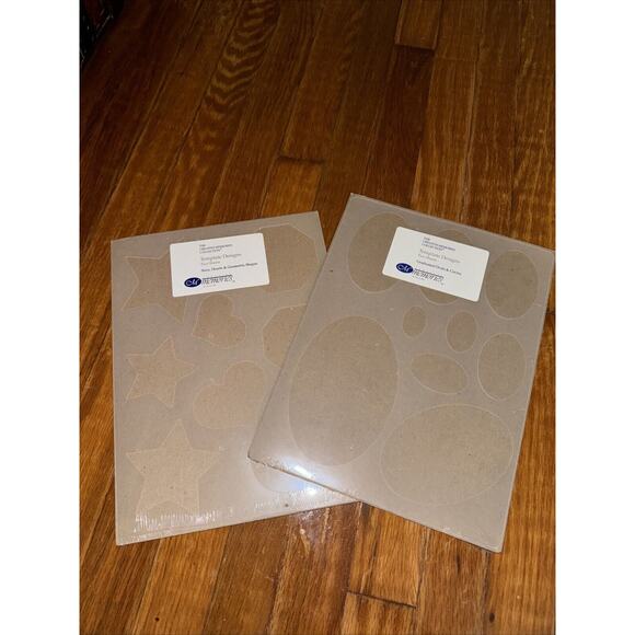 2 Creative Memories Template Designs Stars Hearts Geometric Shapes Ovals Circles - Picture 1 of 7